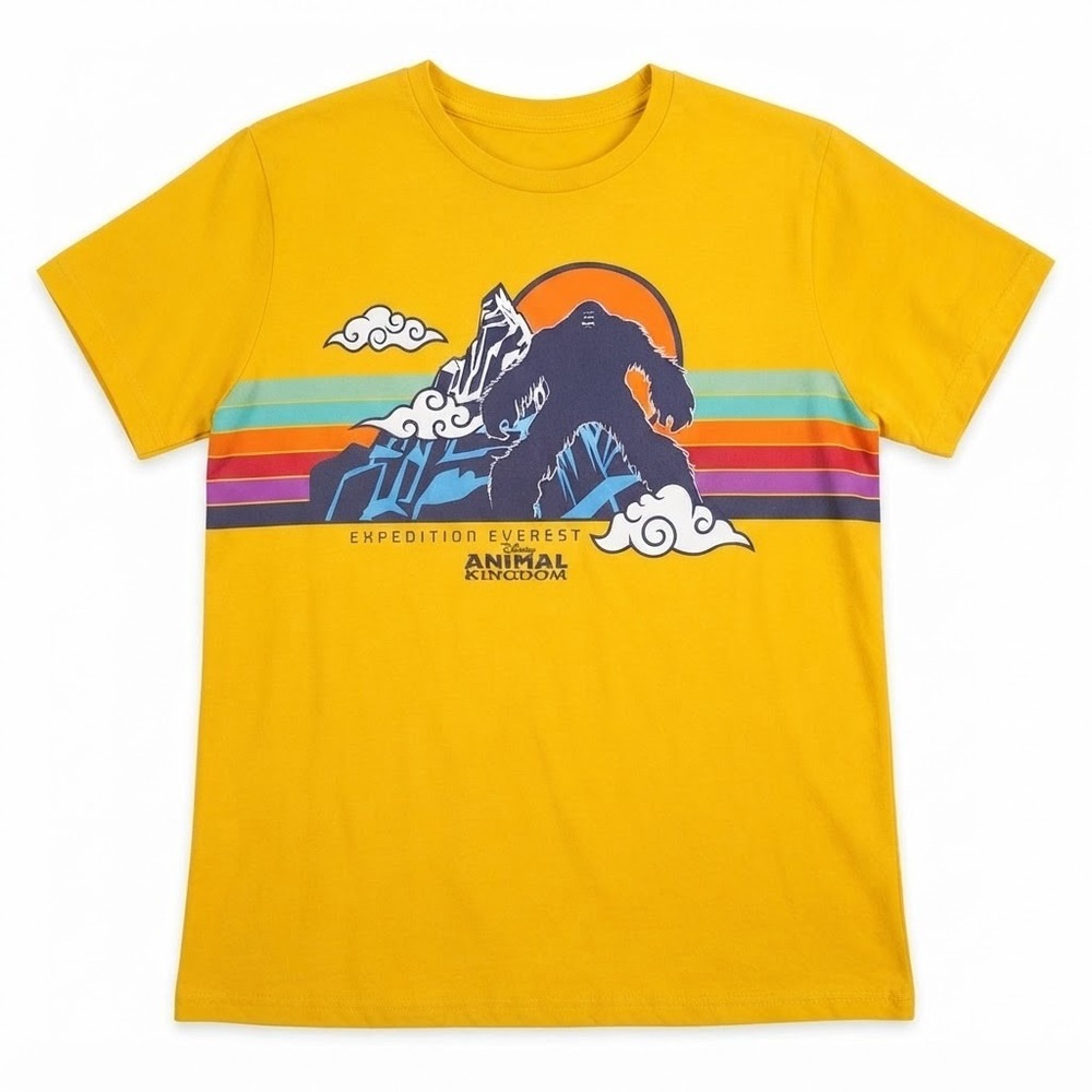 Disney Parks Shirt Mens XL Yellow Expedition Everest Animal Kingdom Yeti Graphic